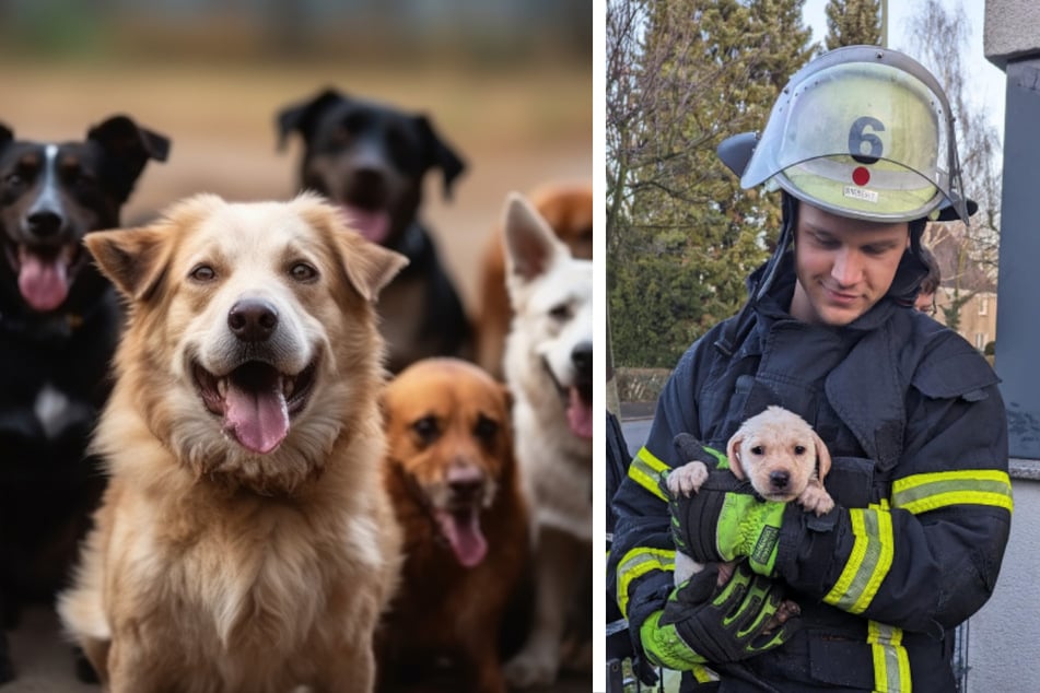 Feuerwehr rettet mehrere Hunde und macht überraschende Entdeckung