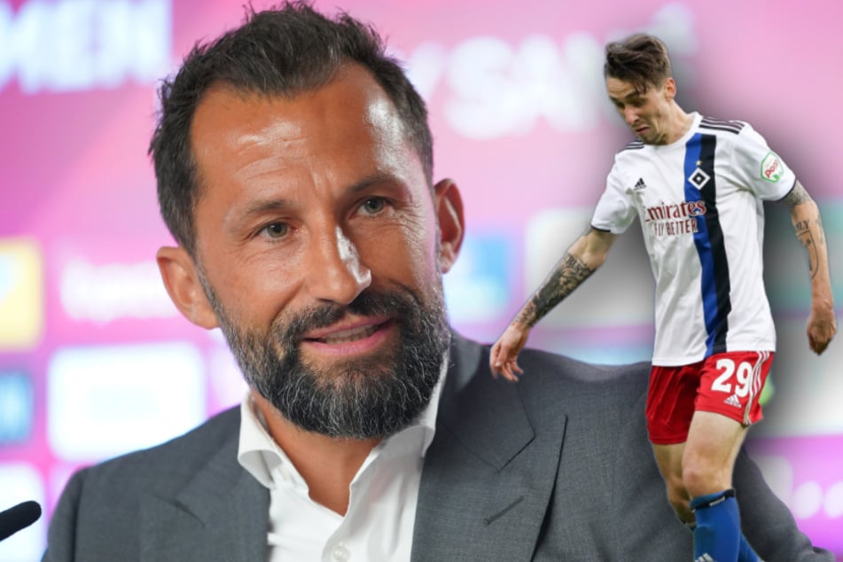 Bayern Sportvorstand Hasan Salihamidžić (43, l.) wünscht Adrian Fein (21) alles Gute. (Bildmontage)