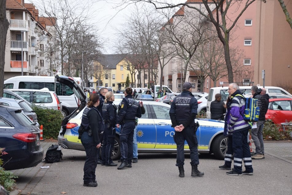 Die Mannheimer Polizei war mit starken Kräften vor Ort.