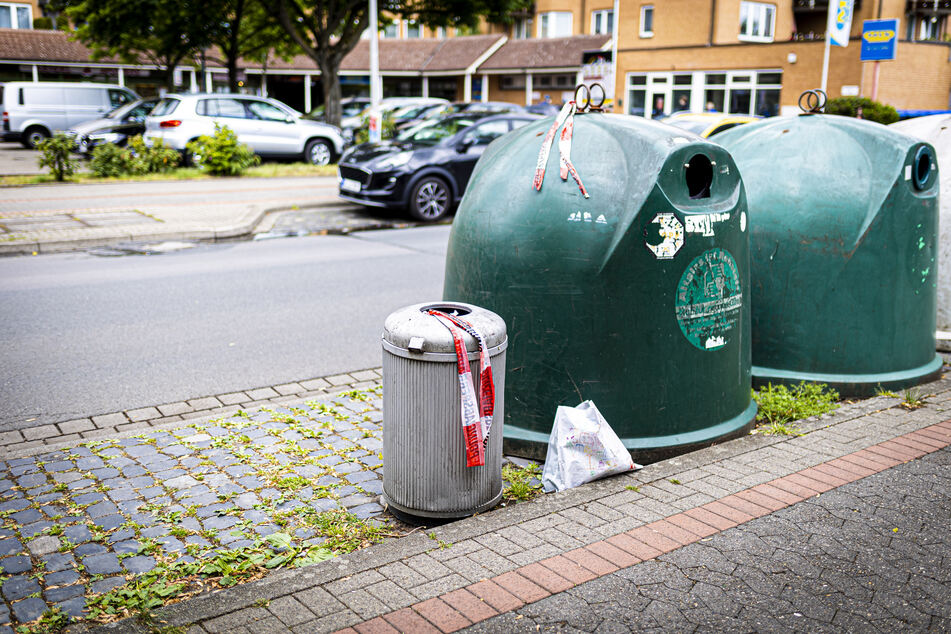 In dieser Mülltonne in Hannover wurde am Dienstag die Leiche eines Säuglings gefunden.