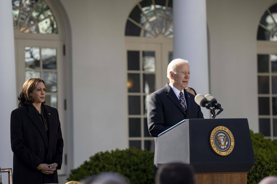 President Joe Biden speaking after signing the Emmett Till Anti-Lynching Act on March 29, 2022.