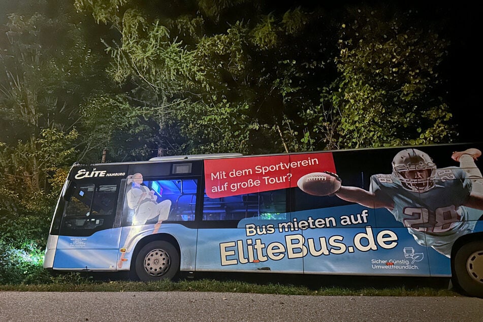 In Hamburg-Bergedorf haben zwei Männer eine Spritztour mit einem Linienbus unternommen. Nach kurzer Zeit endete diese im Graben.