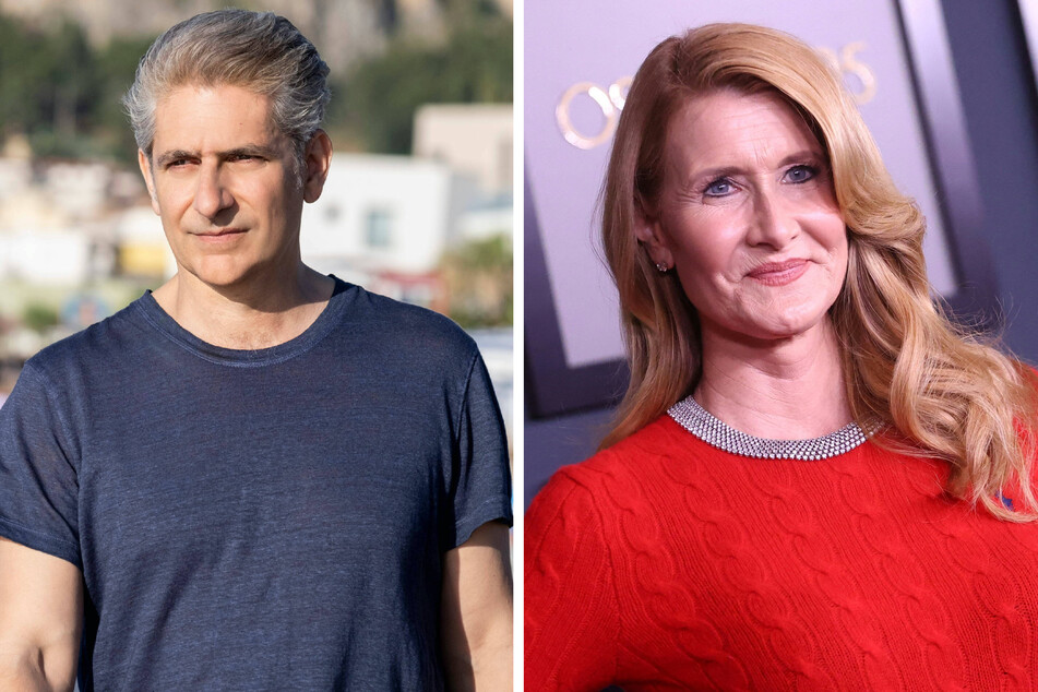 Some viewers caught Laura Dern's (r) voice on the phone as Dominic's estrange wife in the season two premiere of The White Lotus.