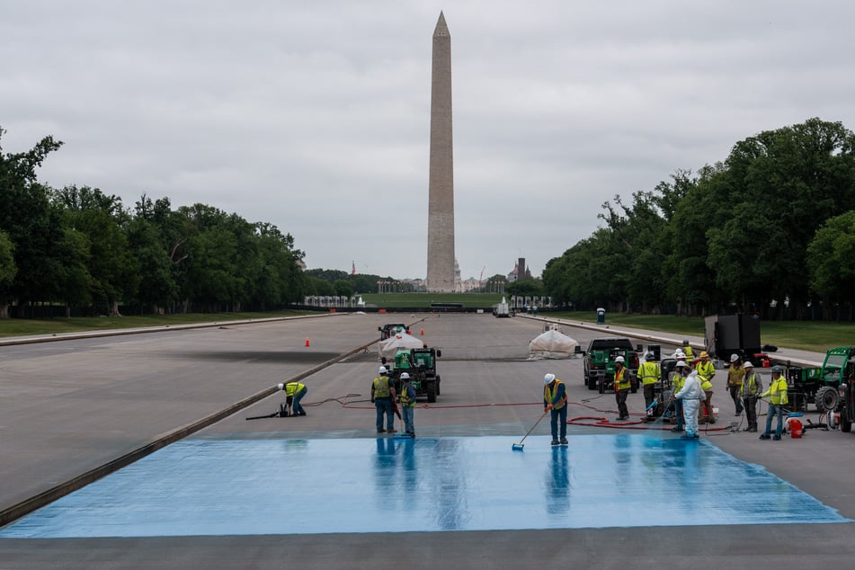 President Trump has ordered an "American flag blue" bottom be placed into Washington's historic reflecting pool.