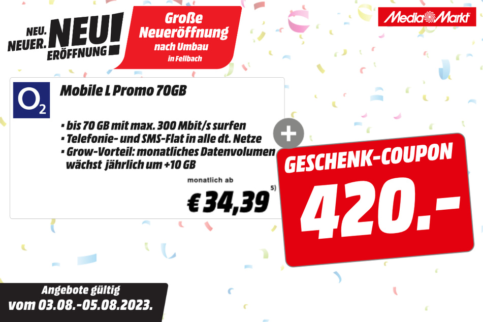 Smartphone-Tarif für Vielsurfer für 34,39 Euro/Monat.
