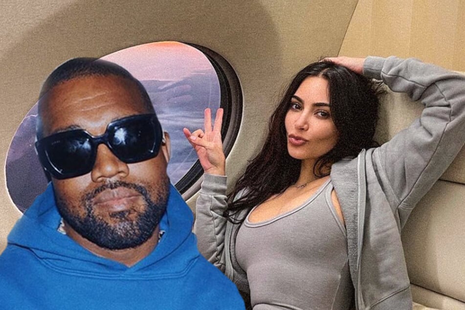 Kim Kardashian (r.) seems to have had enough of Ye West's (l.) outlandish behavior and constant ridicule.