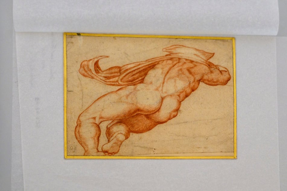 Asmus Jacob Carstens (1754-1798) Schwebender Männerakt, undatiert Rötel auf Papier.