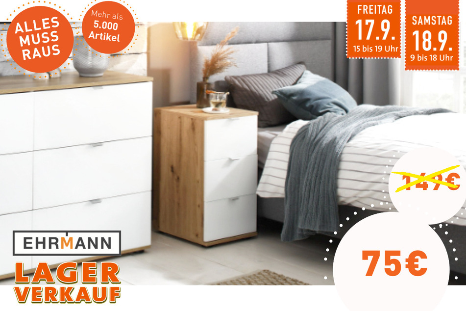 Nachtschrank für 75 statt 149 Euro