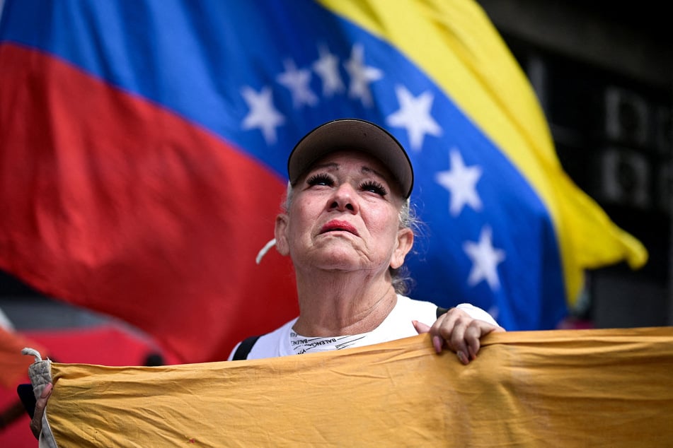 Demonstrators gather in support of President Nicolas Maduro in Caracas, Venezuela, on January 3, 2026.