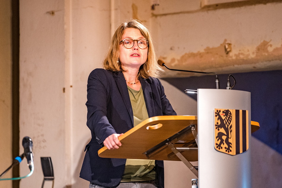 Ihre letzte Amtshandlung als Kulturbürgermeisterin: Annekatrin Klepsch (45, Linke) hielt ein Grußwort bei der Preisverleihung.