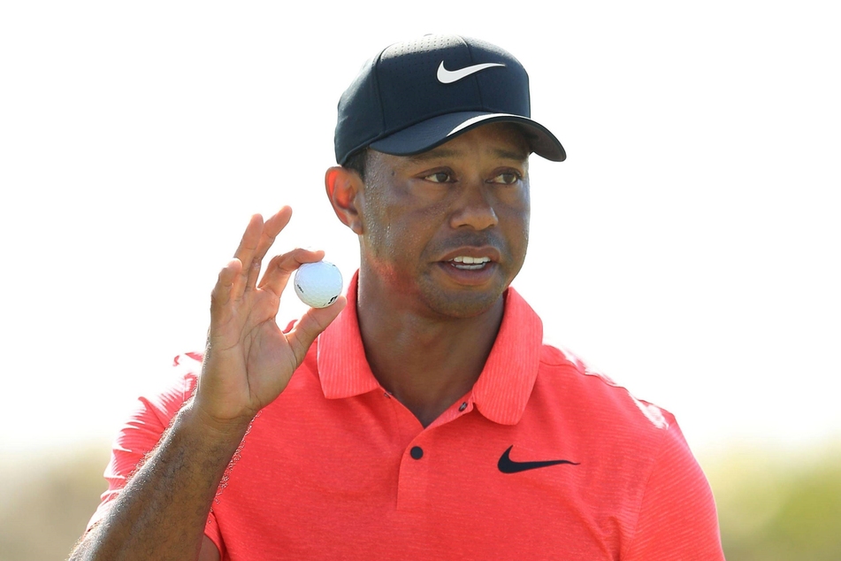 Tiger Woods was seen publicly on Tuesday for the first time since before his February car accident in LA.