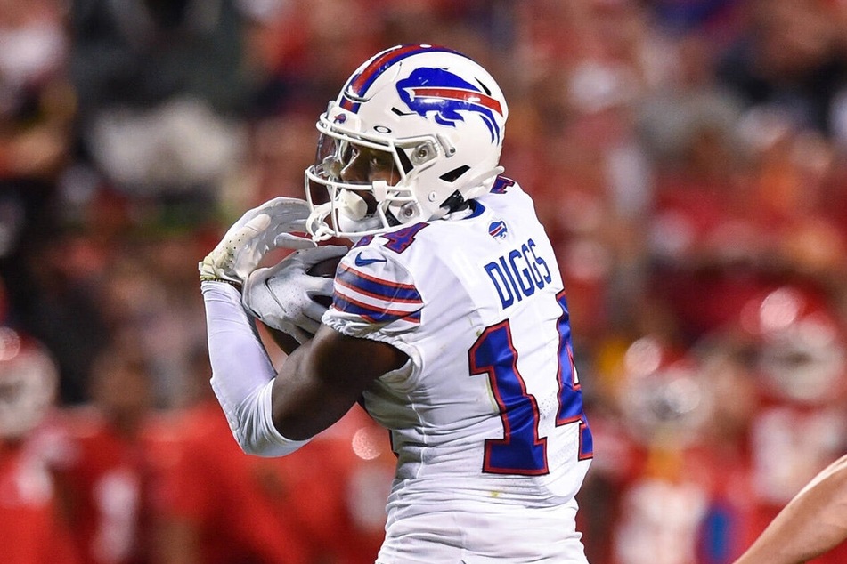 Bills wide receiver Stefon Diggs caught a touchdown pass in Sunday's win over the Dolphins.