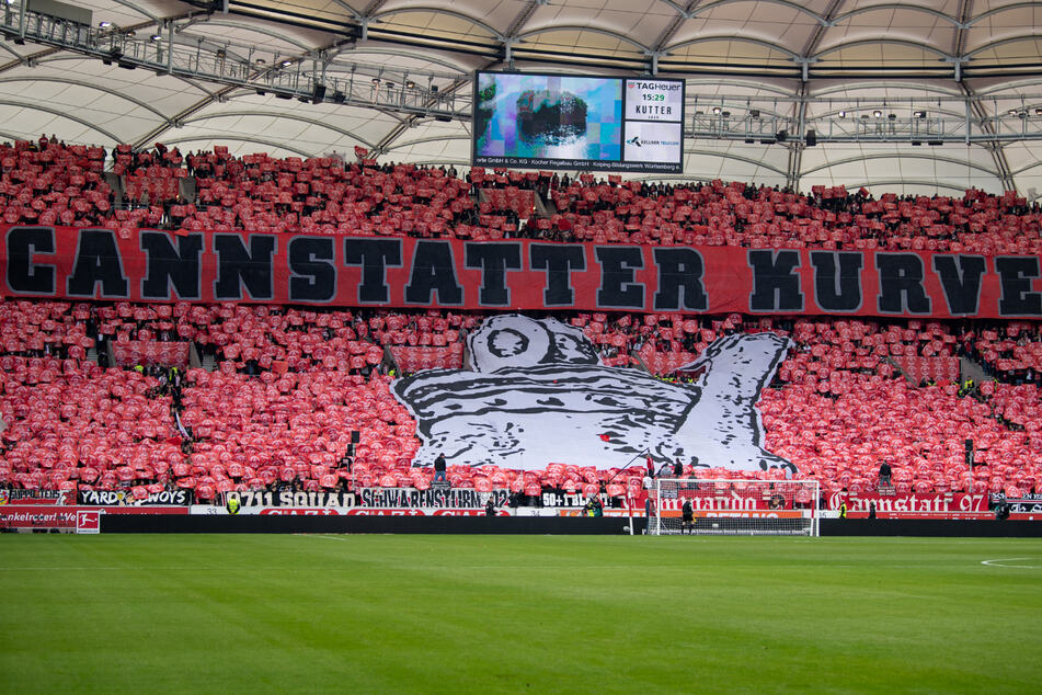 Choreo der Fans des VfB Stuttgart bei der Bundesliga-Partie gegen Hoffenheim im Jahr 2019.