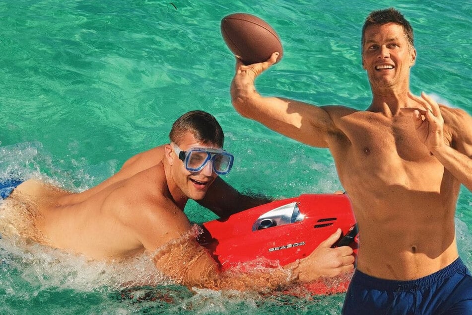 Tom Brady Goes Shirtless For Beach Football Sesh With Ex-Patriots Teammates