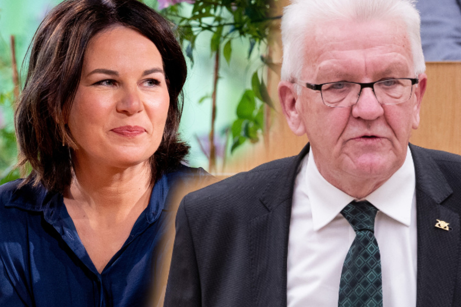 Kanzlerkandidatin Annalena Baerbock (40) und Baden-Württembergs Landesvater Winfried Kretschmann (73, beide Grüne).