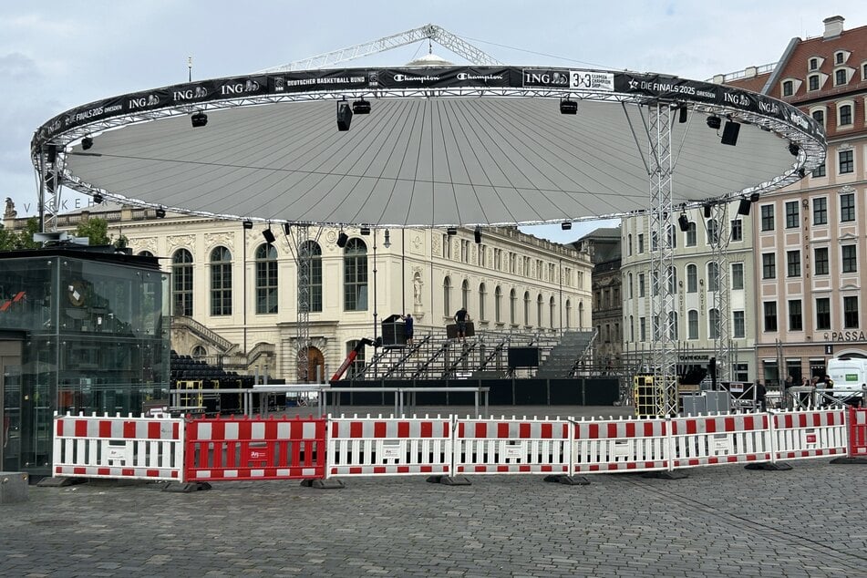 Auf dem Neumarkt findet der 3x3-Basketball-Wettbewerb statt.