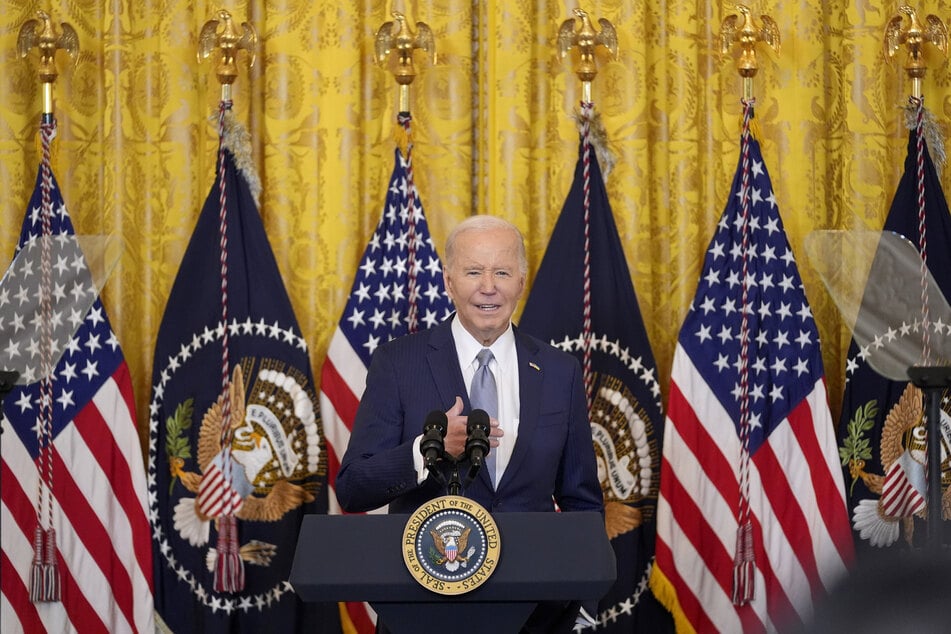 Joe Biden (81), Präsident der USA, sprach zu der National Governors Association im East Room des Weißen Hauses über die Russland-Sanktionen.