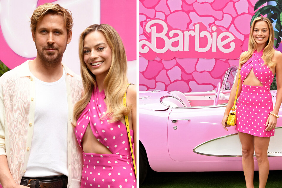 Margot Robbie and Ryan Gosling have begun promoting the Barbie movie as they attended a Los Angeles photocall in style on Sunday.
