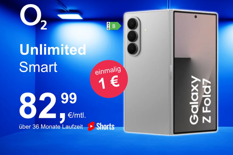 Das Samsung Galaxy Z Fold7 im o2 Mobile Unlimited Smart für einmalig 1 Euro.