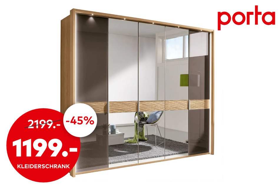 Kleiderschrank für 1.199 statt 2.199 Euro.