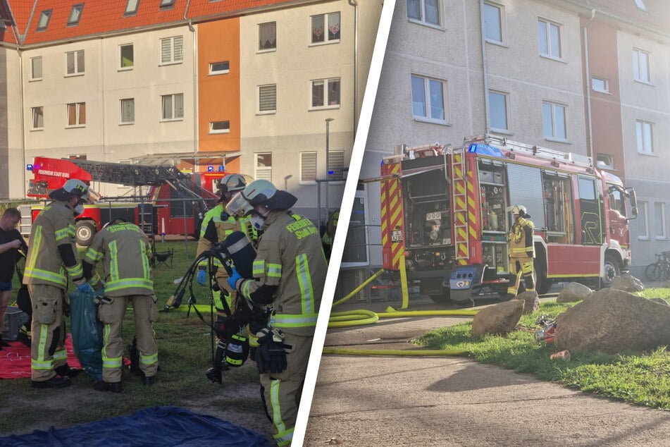 Wohnung in Mehrfamilienhaus brennt lichterloh: Mieterin muss in Krankenhaus