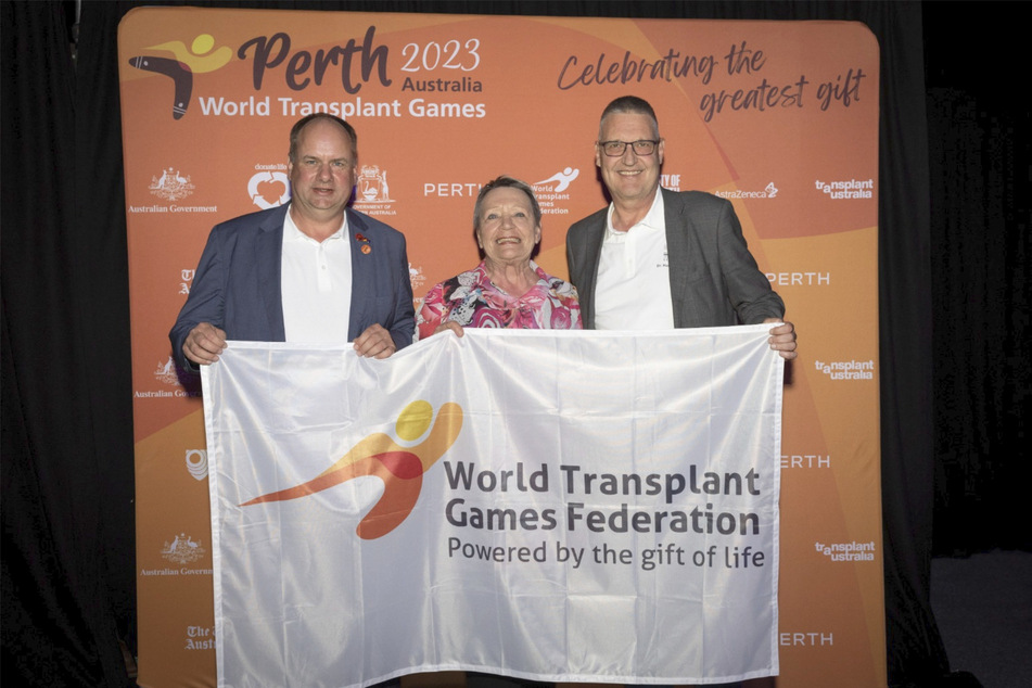 Der dienstliche Teil seiner Reise ins australische Perth diente auch der Staffelstabübergabe für die World Transplant Games (finden 2025 in Dresden statt).