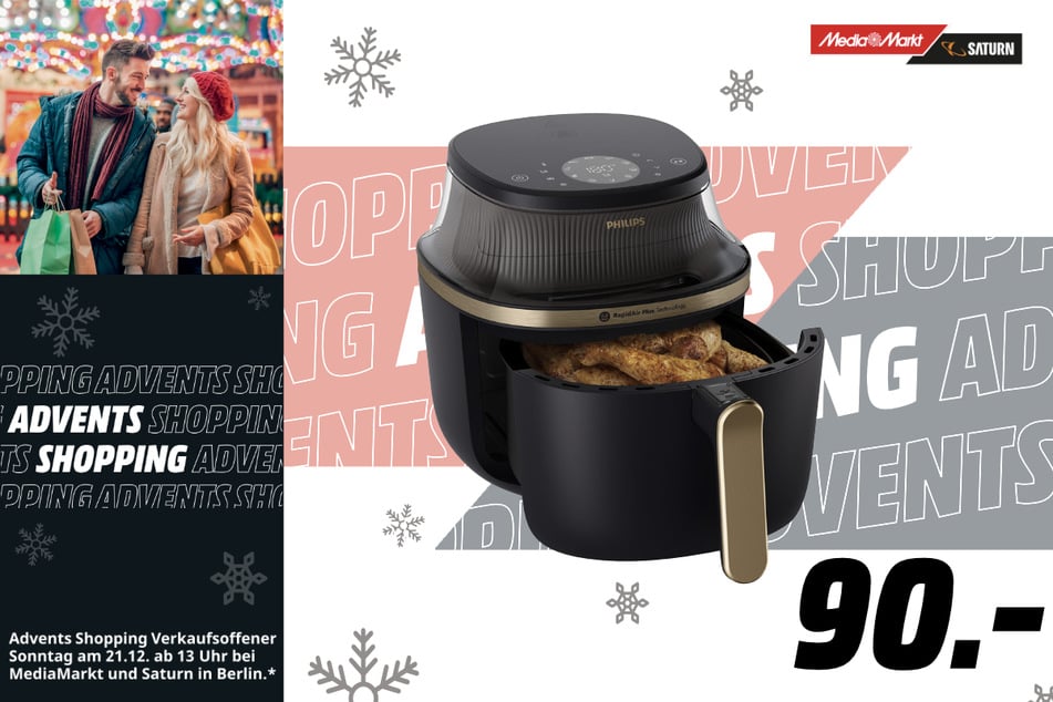 Philips-Heißluftfritteuse NA332/00 Airfryer 3000 Series für 90 Euro.