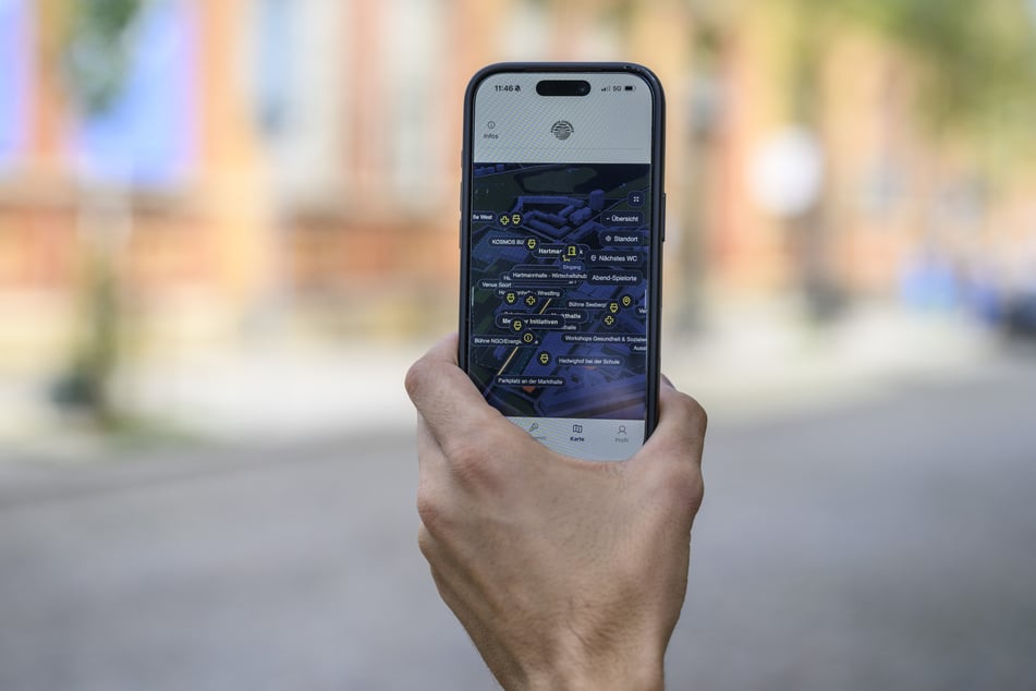 Über eine App können sich Besucher navigieren lassen.