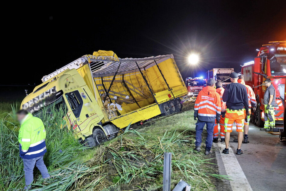 Auf der A8 sind am Montagabend drei Lastwagen in einen Unfall verwickelt geworden. Verletzte gab es keine.