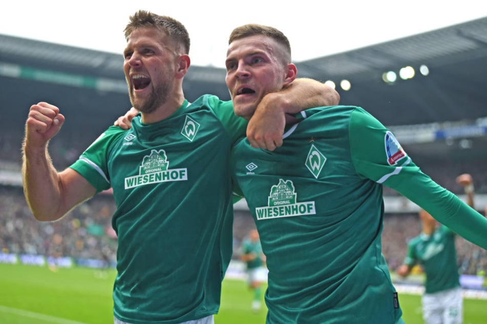 Marvin Ducksch (28, r.) und Niclas Füllkrug (29) führten den SV Werder Bremen mit 39 Toren in die 1. Bundesliga.