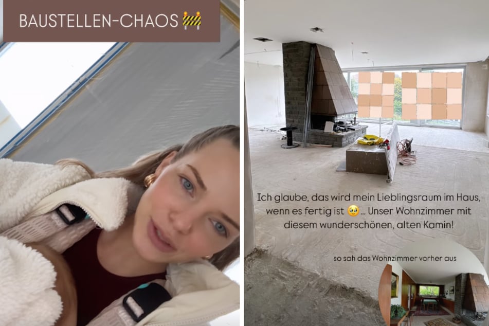 Am Montag gab die Influencerin einen exklusiven Einblick in die Baustelle ihres im letzten Jahr gekauften Hauses.