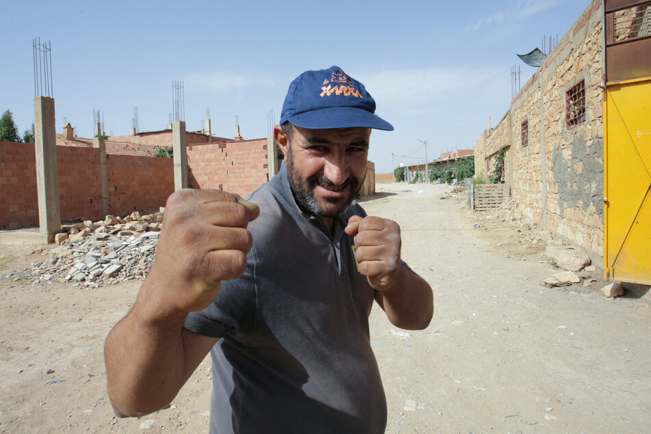 Amar, father of Algerian boxer Imane Khelif, is pictured outside his home in Tiaret province.