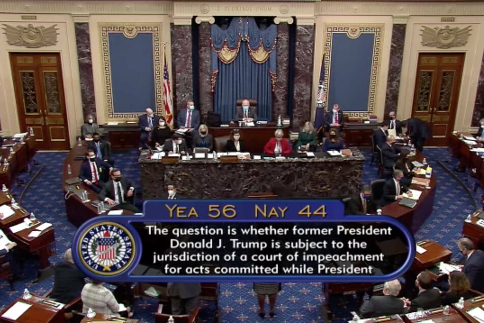 Narrow Senate majority votes to proceed with Trump impeachment trial after dramatic first day