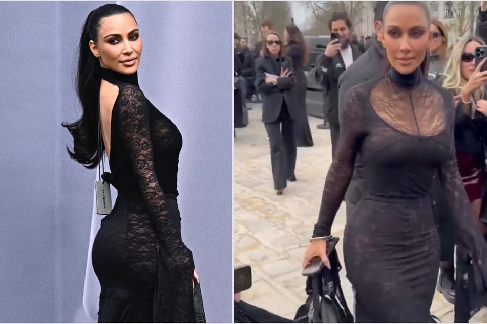 Kim Kardashian slays at Balenciaga show during Paris Fashion Week