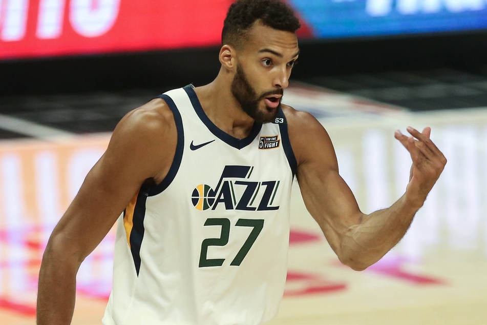 Jazz center Rudy Gobert pulled down 20 rebounds against the Cavs on Sunday.