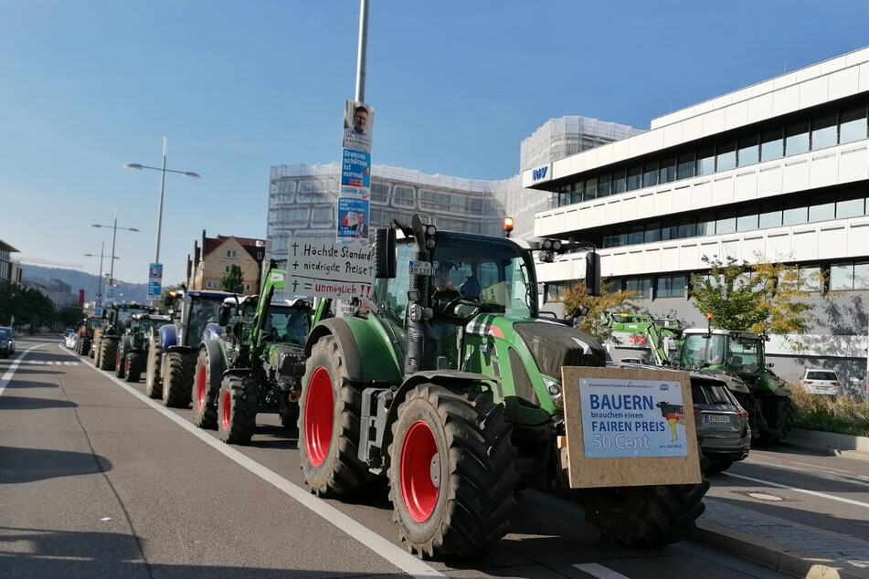 Durch den Streik der Bauern kam es in Stuttgart zu erheblichen Verkehrsproblemen.