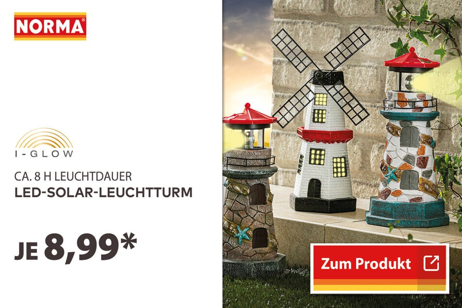 LED-Solar-Leuchtturm für 8,99 Euro