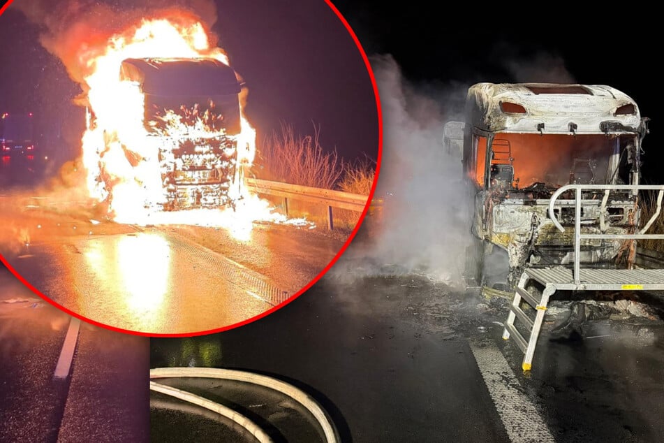 Unfall A7: Laster fängt Feuer: Sperrung auf der A7 in Richtung Hannover