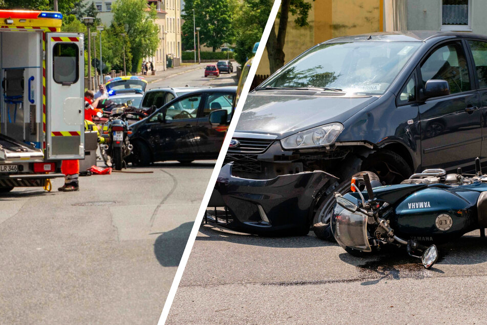 Kollision in Zittau: Autofahrer übersieht Biker!