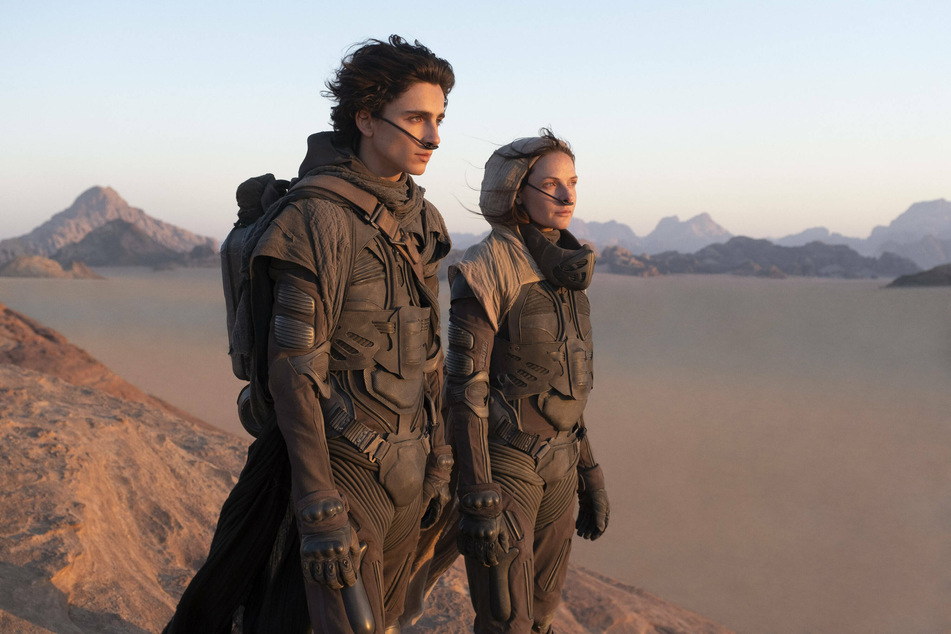 Timothee Chalamet (l) and Rebecca Ferguson star as Paul Atreides and his mother, Lady Jessica.