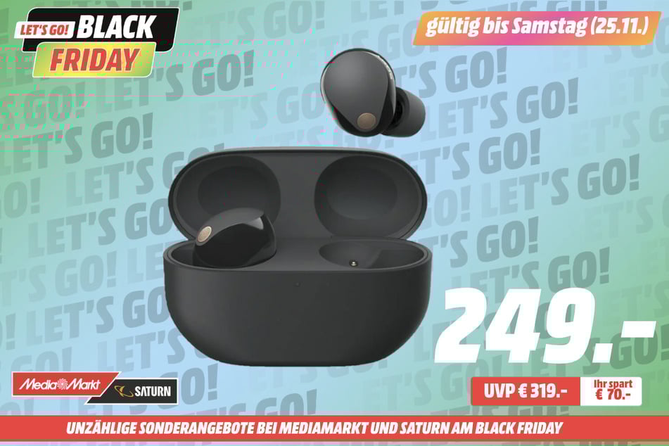 Sony-Kopfhörer WF-1000XM5 für 249 statt 319 Euro.