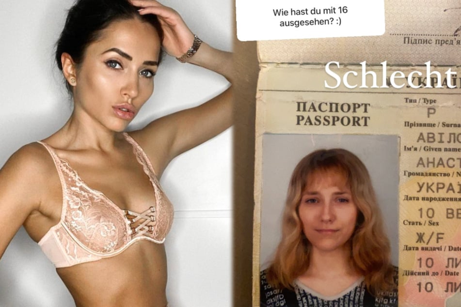 Links ist ein aktuelles Bild von Anastasiya Avilova (32) zu sehen, rechts die Mainzerin als 16-Jährige.
