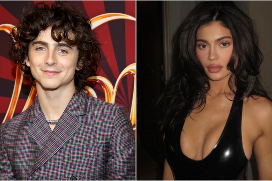 Kylie Jenner may have spent her Easter holiday with her boo, Timothée Chalamet (l.), along with the rest of her famous family.