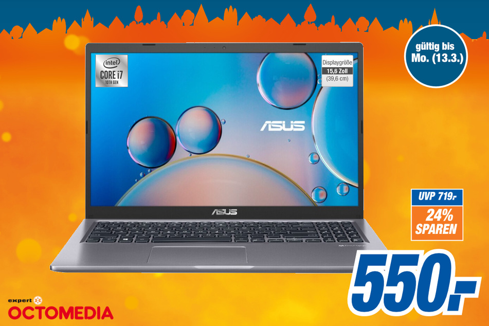 Asus-Notebook für 550 statt 719 Euro.