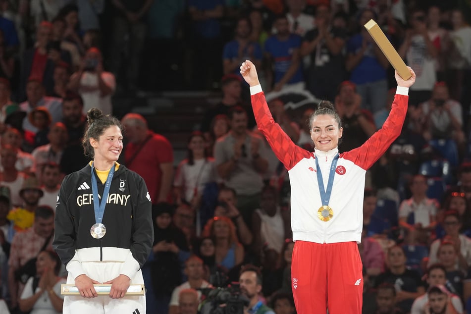 Barbara Matic (29, r.) holte Gold im Mittelgewicht, Miriam Butkereit (30) musste sich mit der Silbermedaille begnügen.