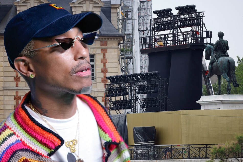 Pharrell Williams takes on the Parisian Pont Neuf for his Louis Vuitton  debut