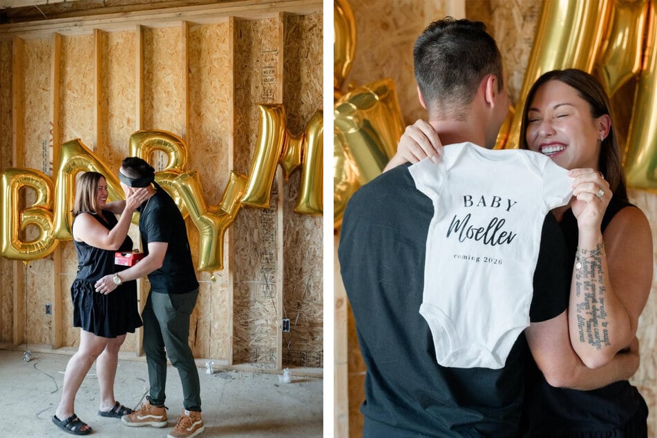 Mit einem breiten Grinsen im Gesicht verkündet Alaina Scott (32) ihre erste Schwangerschaft.