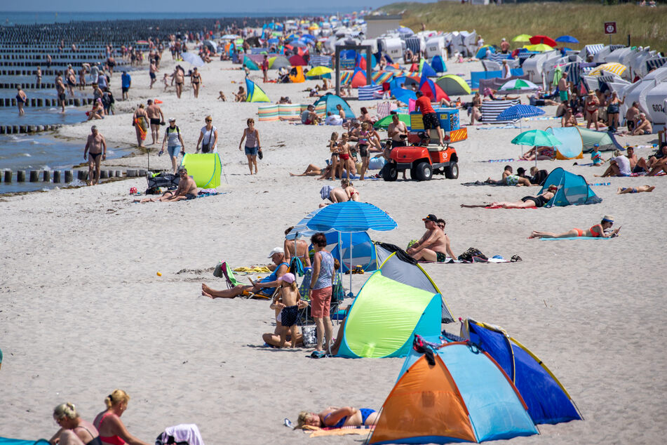 Am Strand von Zingst setzte plötzlich der Blasensprung der 18-Jährigen ein.