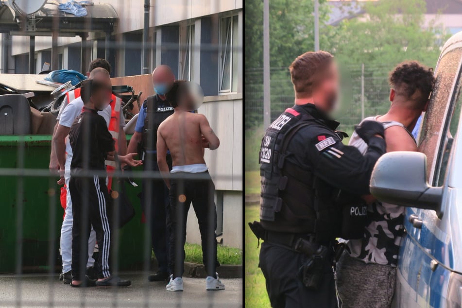 Polizeieinsatz in Asylheim: Bewohner gehen mit Eisenstangen aufeinander los!