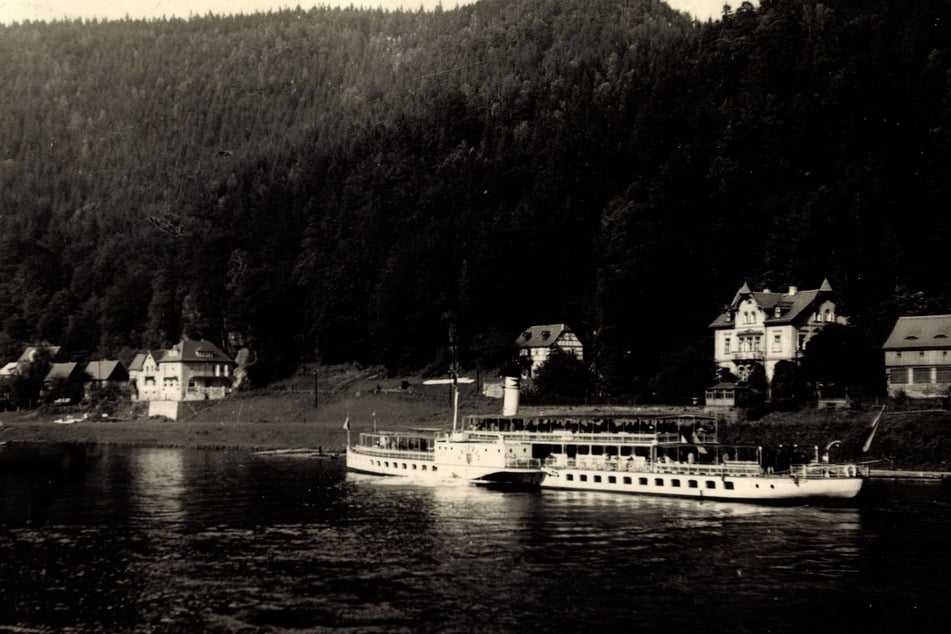Der Dampfer "Leipzig" schipperte schon in den Dreißiger Jahren auf der Elbe bei Hřensko.
